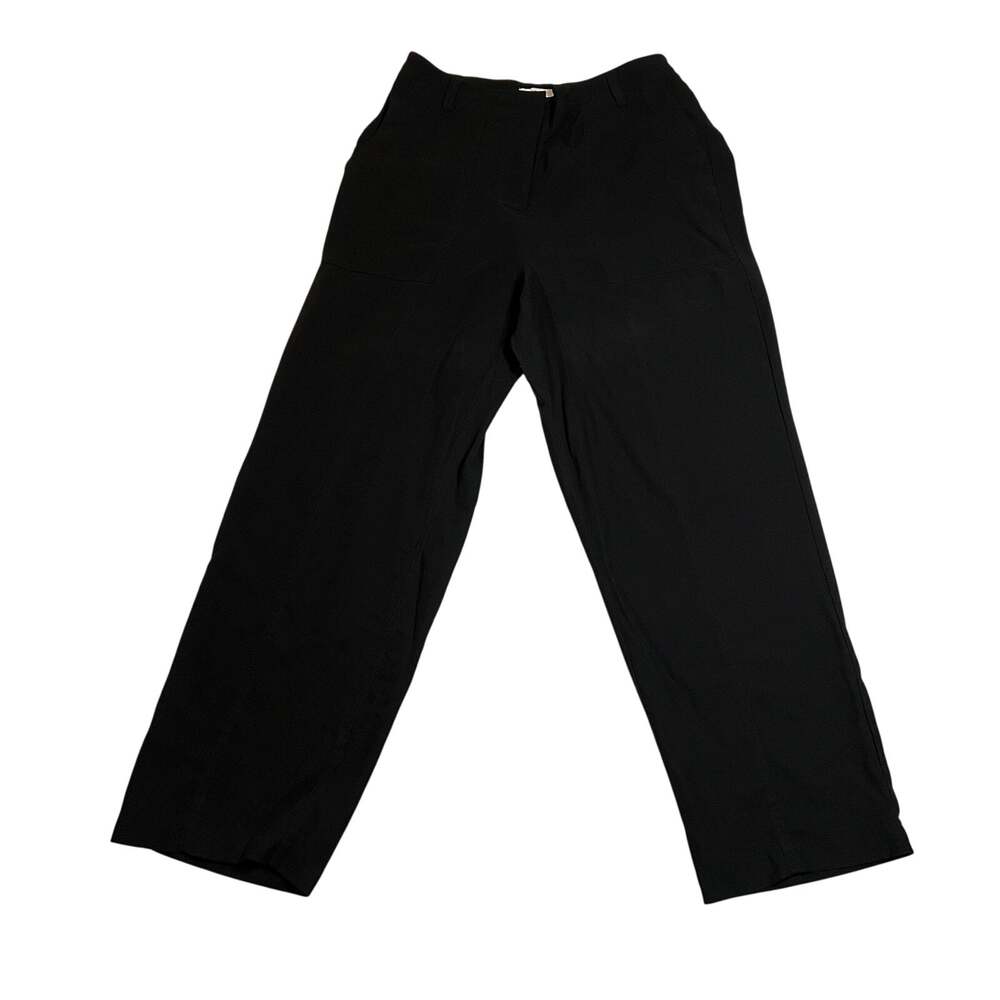 Nine West High Rise Straight Leg Pants Size Medium Minimalist Neutral Casual